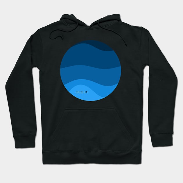 ocean blue Hoodie by pholange